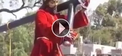 Shocking video shows Jesus statue shaking its head during Catholic procession