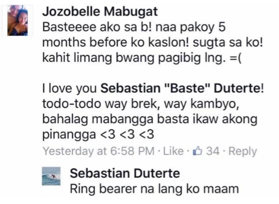 14 hilarious replies from Baste Duterte to his fans 14 hilarious replies from Baste Duterte to his fans