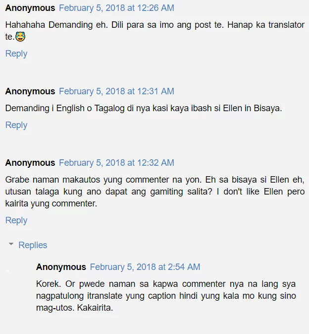 Problema mo na daw yun! Ellen Adarna refuses to give in from a netizen's request to translate her caption Problema mo na daw yun! Ellen Adarna refuses to give in from a netizen's request to translate her caption