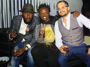 Bahati hangs out with other celebrities in popular night club