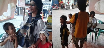 This blind Pinoy father and his two children beg for money after his wife left them