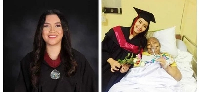 Pagbigyan na natin si ate! College graduate takes home borrowed toga and brings it to mom in the hospital