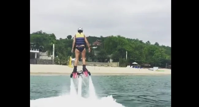 Her swimmingsuit looks awesome on this video Her swimmingsuit looks awesome on this video