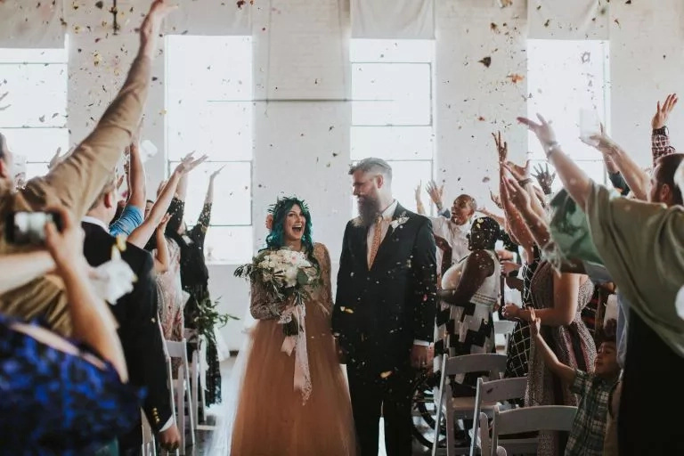 On the day of her wedding she stood up from her wheelchair On the day of her wedding she stood up from her wheelchair