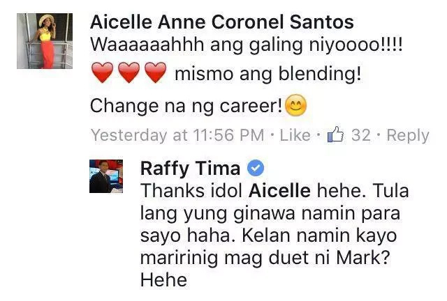 WATCH: Netizens get ‘kilig’ with Mariz Umali and Raffy Tima’s Thinking Out Loud version WATCH: Netizens get ‘kilig’ with Mariz Umali and Raffy Tima’s Thinking Out Loud version