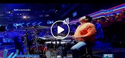 Willie Revillame amazes everyone with his intense drumming skills