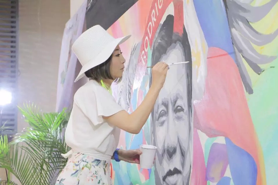 Japanese artist paints portraits of President Duterte Japanese artist paints portraits of President Duterte