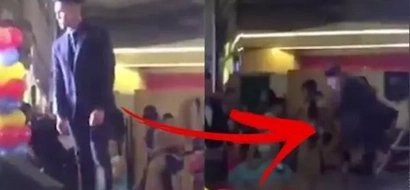 Okay na sana eh! This Pinoy pageant contestant fell down the stage after giving a winning runway walk