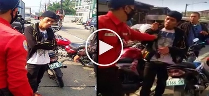 Netizens slam alleged motorcycle thief for acting arrogantly toward traffic enforcers in Valenzuela City