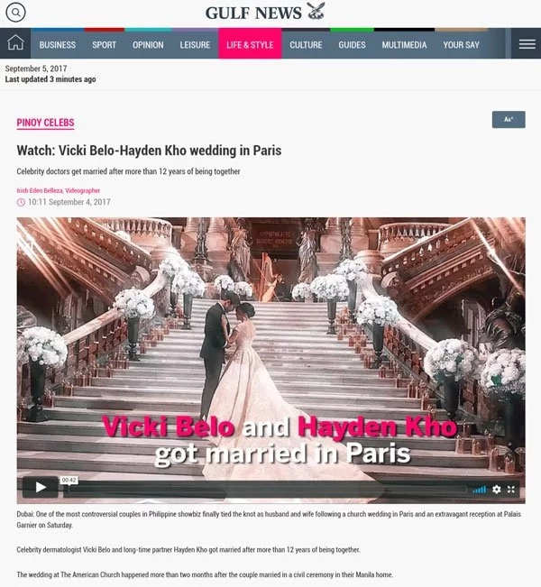 Vicki Belo's wedding gown captures attention all over the world Vicki Belo's wedding gown captures attention all over the world