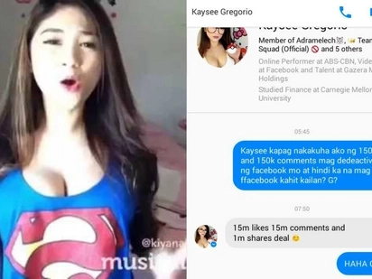 Para sa haters! 'Dyoga Girl' agrees to deactivate account if annoyed netizen's post gets million hits on Facebook
