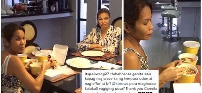Pokwang’s food cravings satisfied by bestie K Brosas, who brings her this sumptuous meal