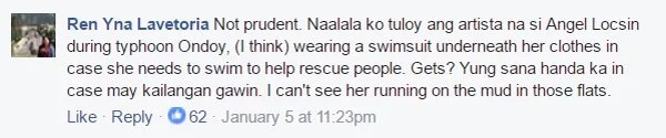Angel Locsin was commended for practicality unlike the Vice President. (Photo credit: Facebook) Angel Locsin was commended for practicality unlike the Vice President. (Photo credit: Facebook)