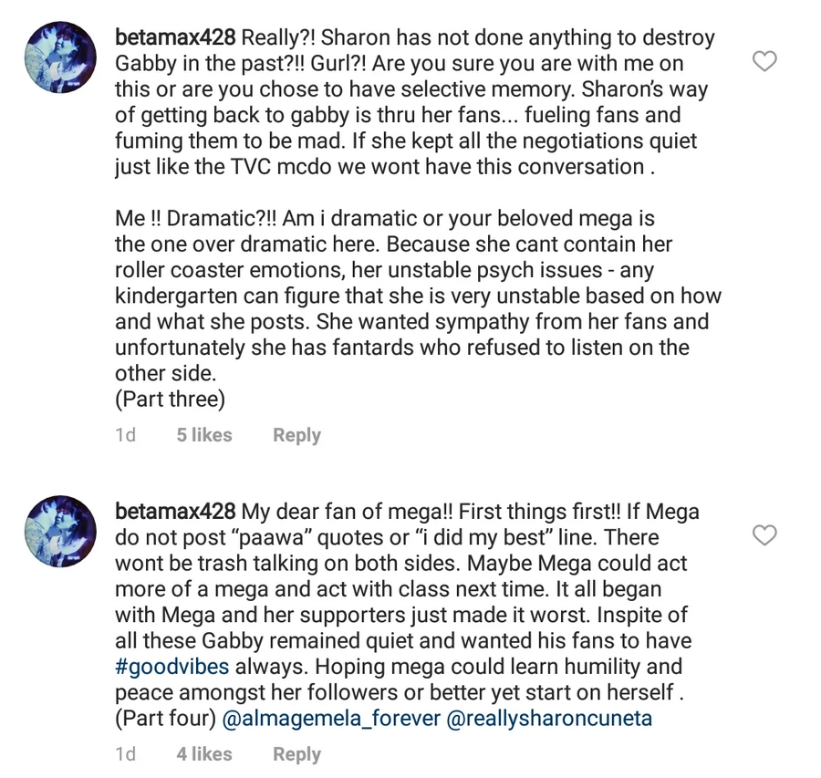 Galit na galit talaga si Mega! Sharon Cuneta defends herself from supporters of Gabby Concepcion who accused her of being a liar Galit na galit talaga si Mega! Sharon Cuneta defends herself from supporters of Gabby Concepcion who accused her of being a liar