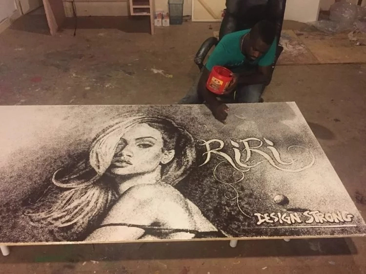 Man who draws his way to fame using salt, coffee, and baking soda Man who draws his way to fame using salt, coffee, and baking soda