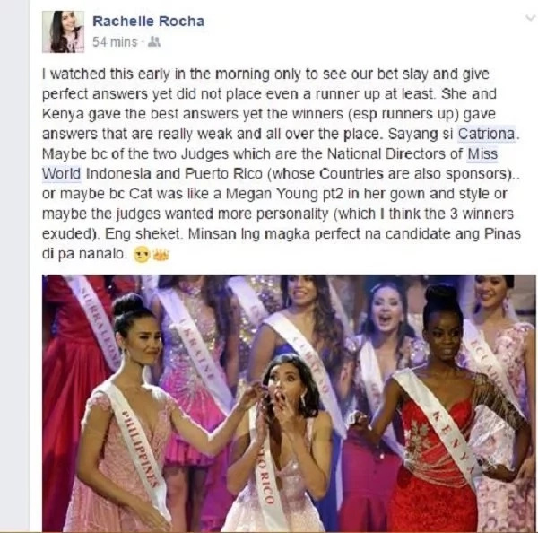 Netizens react to Miss World 2016 results