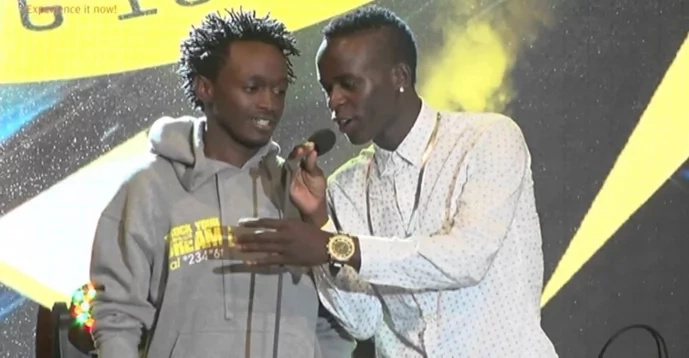 The moment Bahati hit Willy Paul below the belt live on the Trend