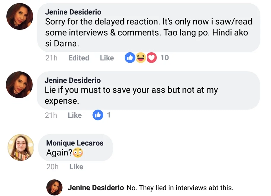 Gatecrasher daw talaga! Jenine Desiderio stands by her statement over "gatecrasher incident" Gatecrasher daw talaga! Jenine Desiderio stands by her statement over "gatecrasher incident"