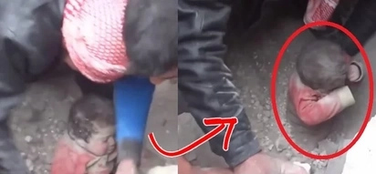 Baby rescued after being completely buried with rocks and gravel, miraculously survived!