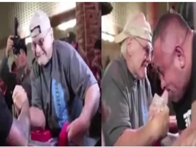 May himala! 70-year-old man defeats enormous bodybuilder in epic arm wrestling match