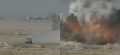 French Special Forces Blow-Up ISIS Truck Full Of Explosives