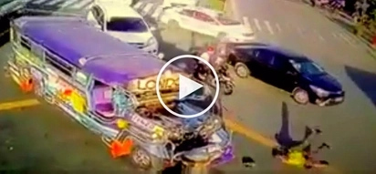 Reckless jeepney driver brutally hits traffic enforcer at intersection in Makati City
