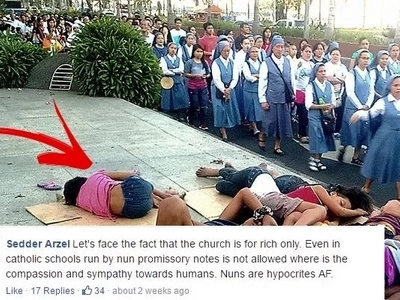 Viral Photo of Nuns Passing By the Street Children Angers Netizens
