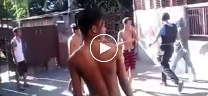 Mayabang na pulis! Arrogant Pinoy cop bullies scared teens playing basketball during raid