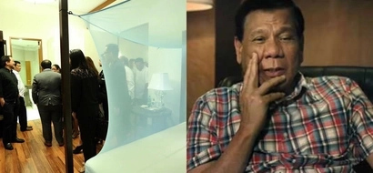 Humble Tatay Digong. President Rodrigo Duterte uses Josh Aquino's old "kulambo" in his Malacañang room