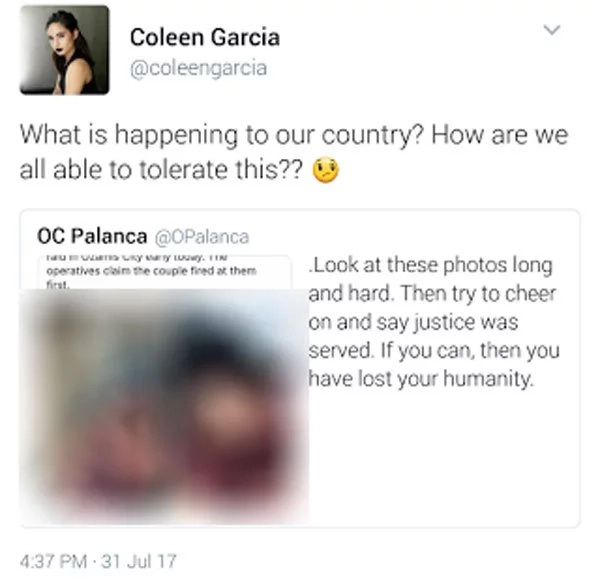 Coleen Garcia says people don't deserve to be slaughtered Coleen Garcia says people don't deserve to be slaughtered