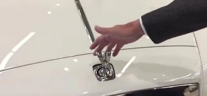 This is what happens if you try to steal a Rolls Royce hood ornament...