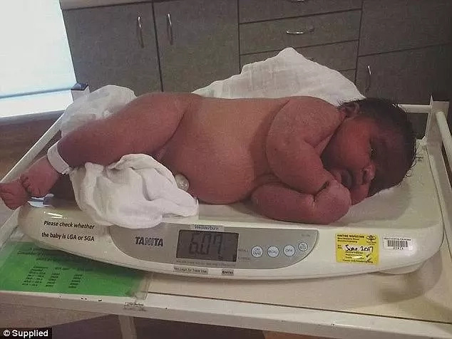 Newborn baby boy weighs a whooping 7.39 kg and measures 57cm long