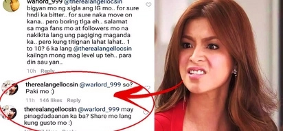 Ang bastos kasi! Angel Locsin engages in shocking word war with her basher on Instagram!