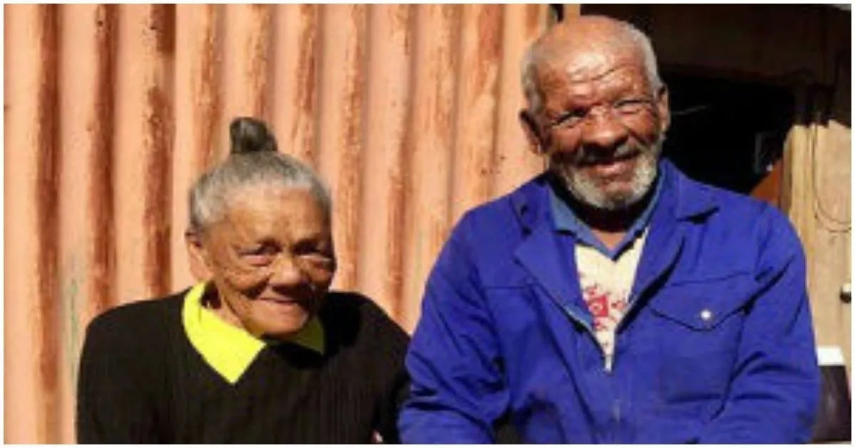 Elderly couple receives government housing after living in metal shack for 50 years