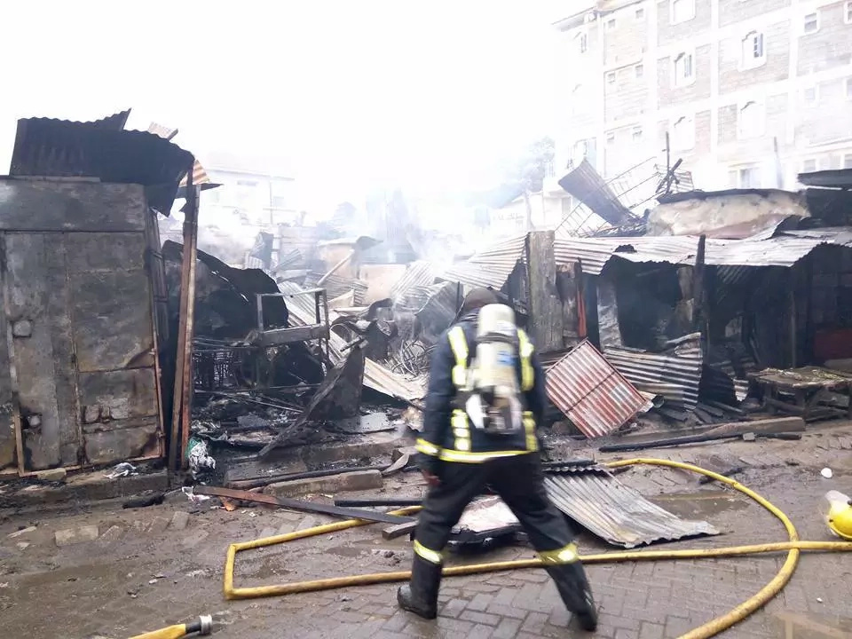 Huge fire destroys property in Kahawa Wendani estate