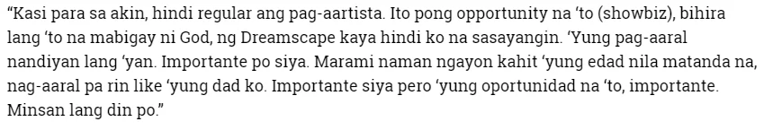 Amazing Ving talaga! Awra Briguela gives importance to his studies while working Amazing Ving talaga! Awra Briguela gives importance to his studies while working