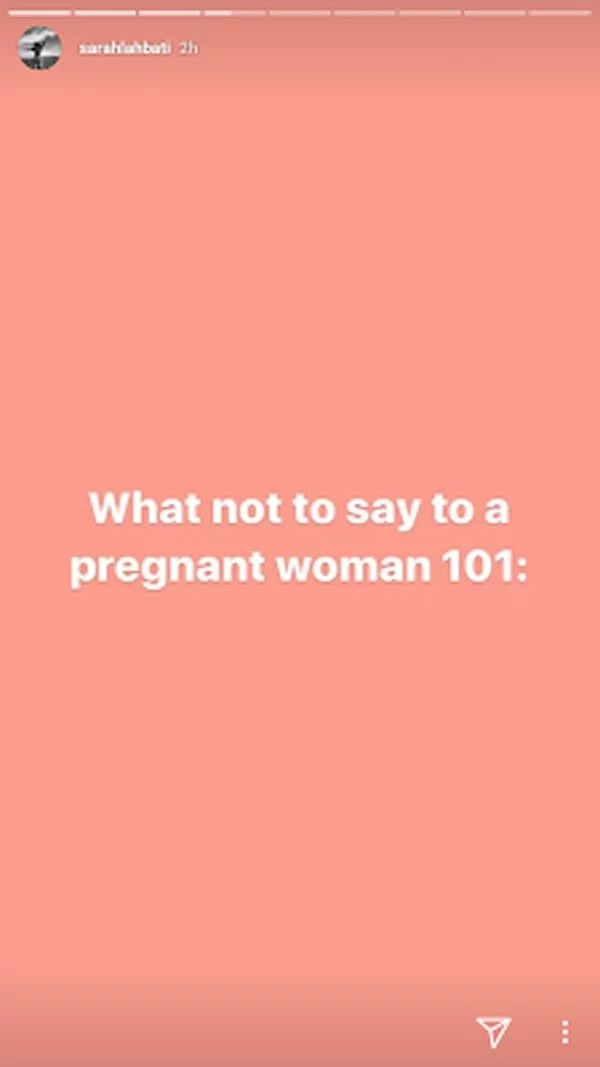 Sarah Lahbati gives responses to comments about pregnancy Sarah Lahbati gives responses to comments about pregnancy