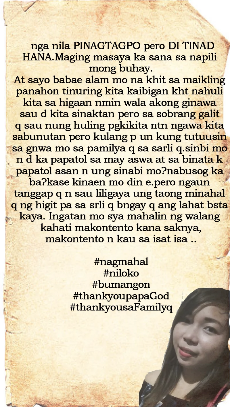 "Tanggap q n sau liligaya ung taong minahal q ng higit pa sa srli q.." This woman shares her heartbreaking story "Tanggap q n sau liligaya ung taong minahal q ng higit pa sa srli q.." This woman shares her heartbreaking story