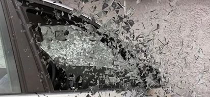 Furious Wife Smashes Husband's Mercedes! Wife Hits Husband's Posh Car With Her Toyota Fortuner. Find out the story here.