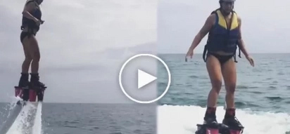Sky’s the limit! Alice Dixson is learning flyboarding in this viral video!