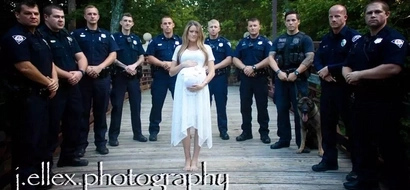 PHOTOS: Dad cop killed on duty; how his pregnant wife honors him will make you cry