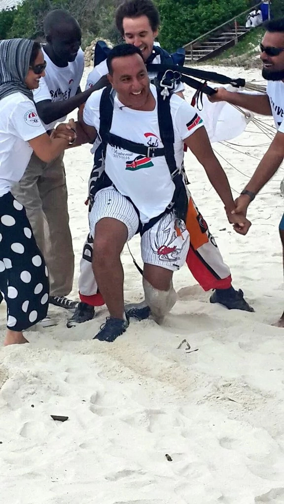 PHOTOS: Tourism CS Najib Balala Goes Skydiving In Kilifi