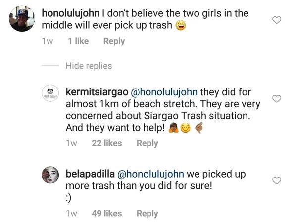 Bela Padilla slams basher who questioned her ability to pick up trash in Siargao Bela Padilla slams basher who questioned her ability to pick up trash in Siargao