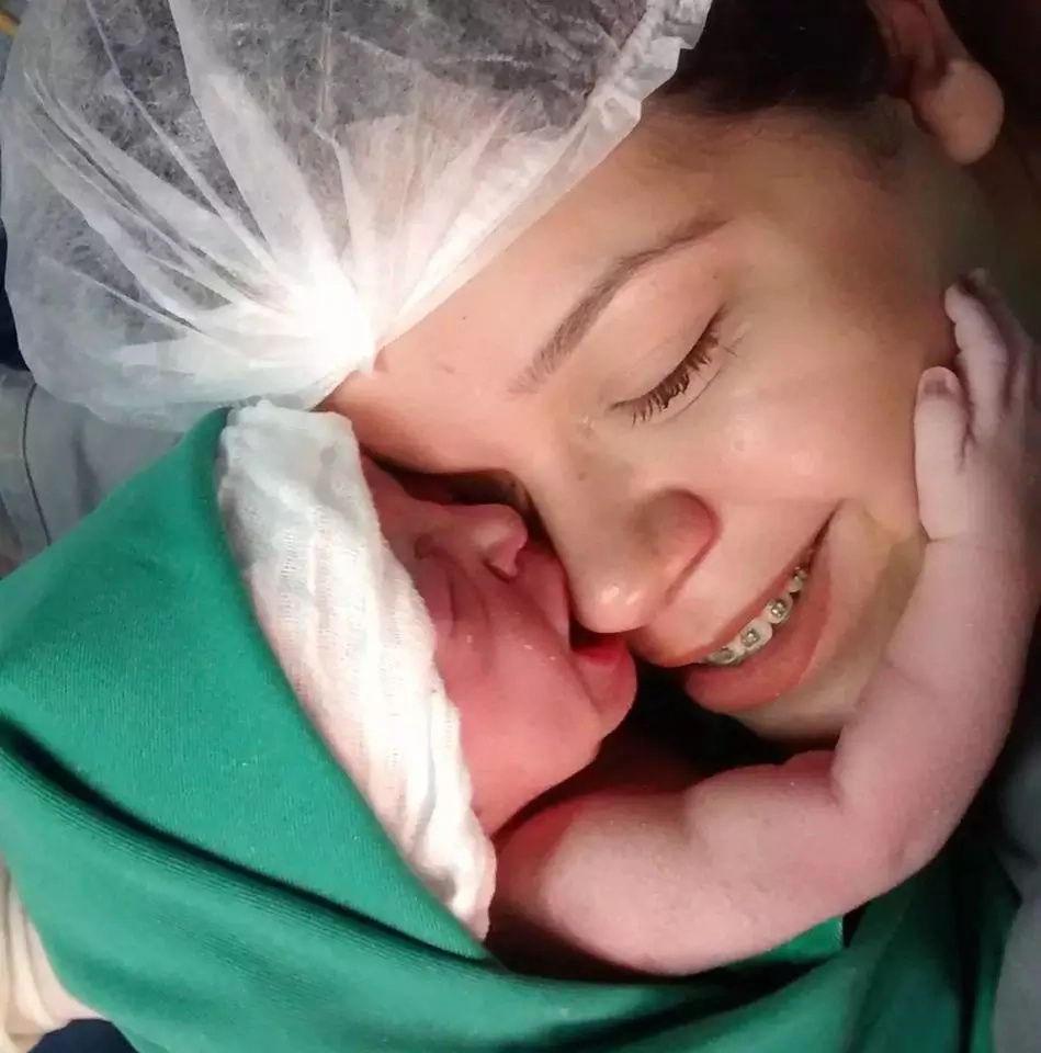Take a look at a video of a newborn hugging her mom after delivery! Take a look at a video of a newborn hugging her mom after delivery!