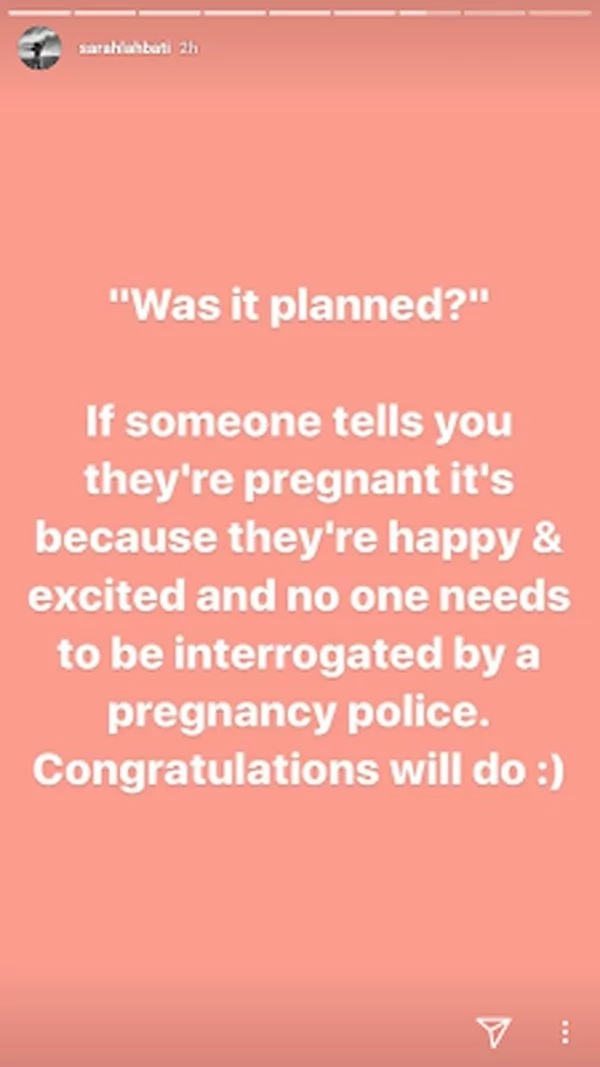 Sarah Lahbati gives responses to comments about pregnancy Sarah Lahbati gives responses to comments about pregnancy