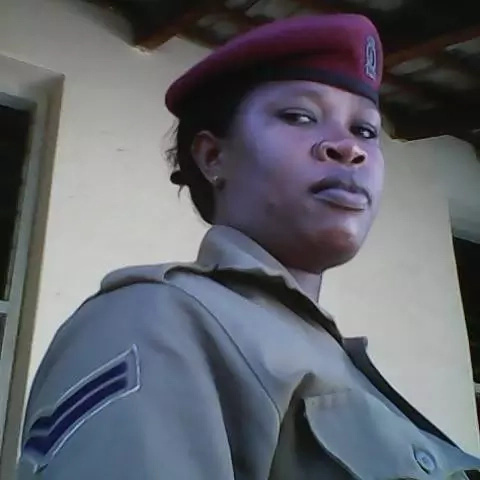 Pictures of the female police officer who shot herself at JKIA