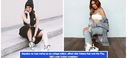 Sapatos na mas mahal pa sa college tuition, afford nila! Celebs that rock the Php. 58K Louis Vuitton sneakers