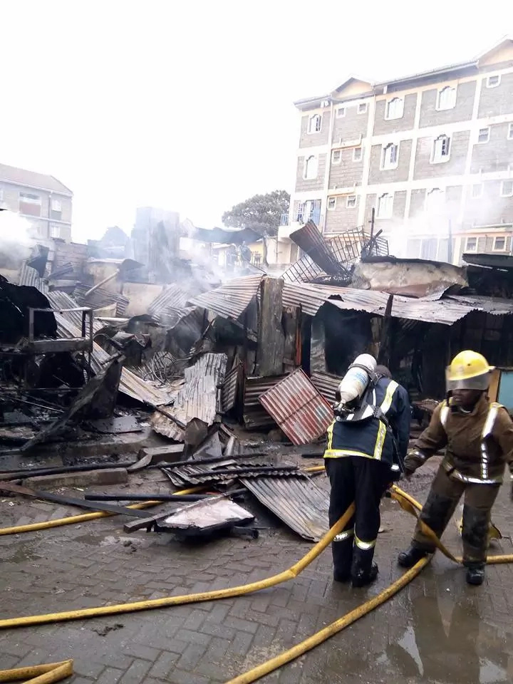 Huge fire destroys property in Kahawa Wendani estate