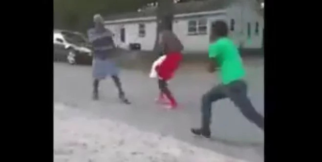Two brothers fight a man that beat their mother Two brothers fight a man that beat their mother