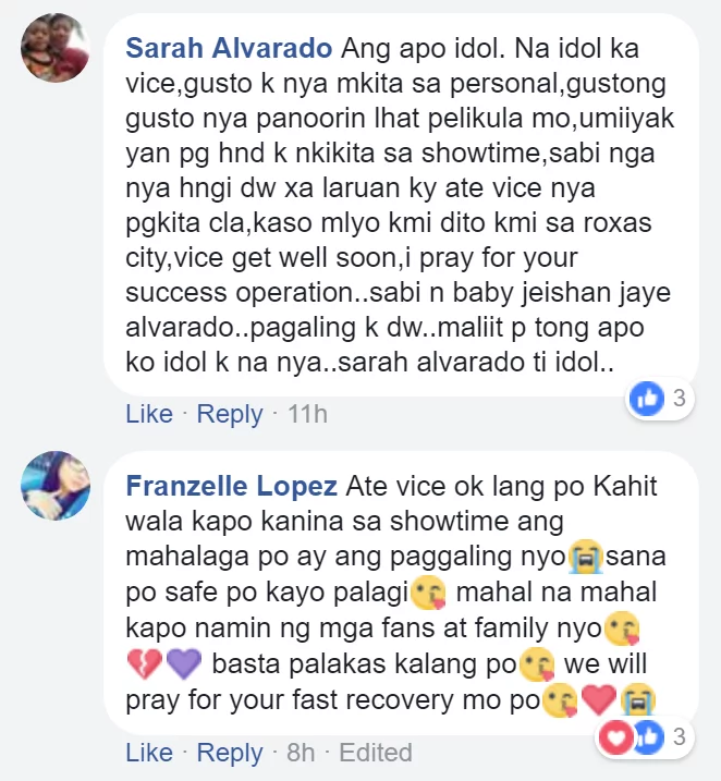 Marami talaga nagmamahal sa kanya! Netizens send their get well wishes for Vice Ganda who will undergo operations for kidney stone removal Marami talaga nagmamahal sa kanya! Netizens send their get well wishes for Vice Ganda who will undergo operations for kidney stone removal